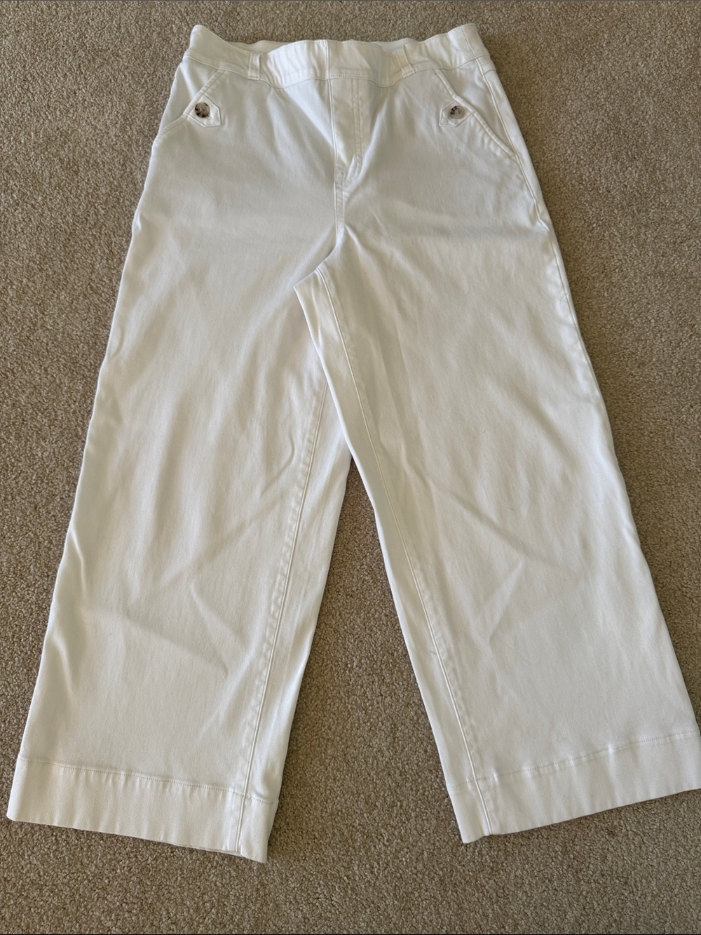 SPANX White Wide-Leg Women’s Jeans